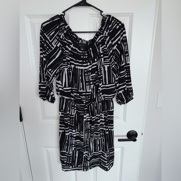 A Byer Black and White Patterned Dress size M - Picture 1 of 1